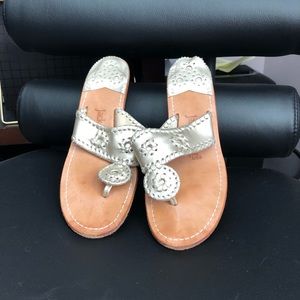 Pewter Jack Rogers with slight wedge